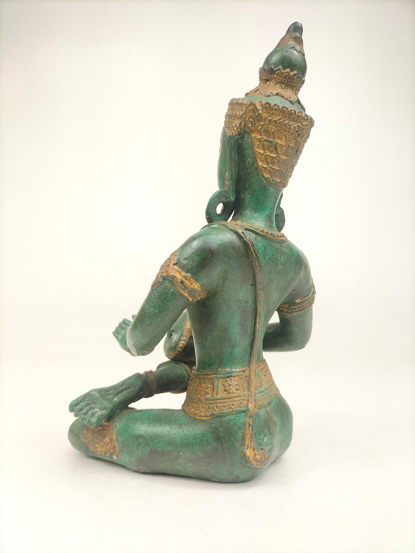 Bronze gilded buddha statue of a temple guardian // Thaliand - 20th century