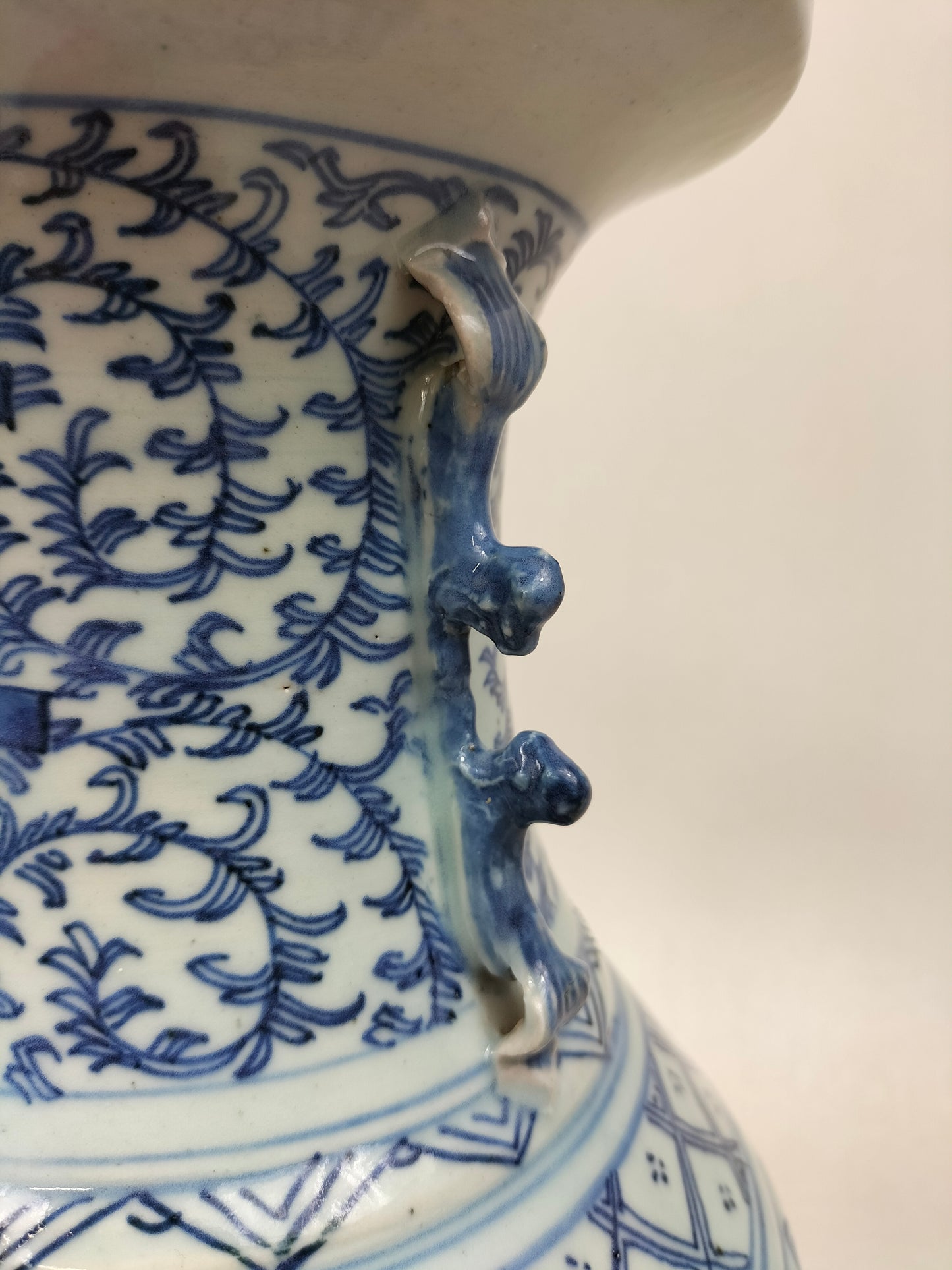 Vase double bonheur chinois antique // Dynastie Qing - 19ème siècle