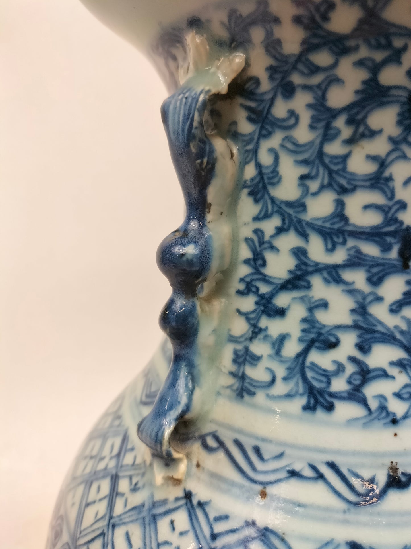 Vase double bonheur chinois antique // Dynastie Qing - 19ème siècle