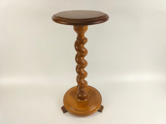 Vintage barley twist plant stand // Belgium - Mid 20th century - Wood