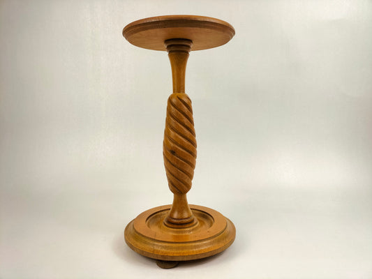 Vintage wooden twisted plant stand // Belgium - Mid 20th century