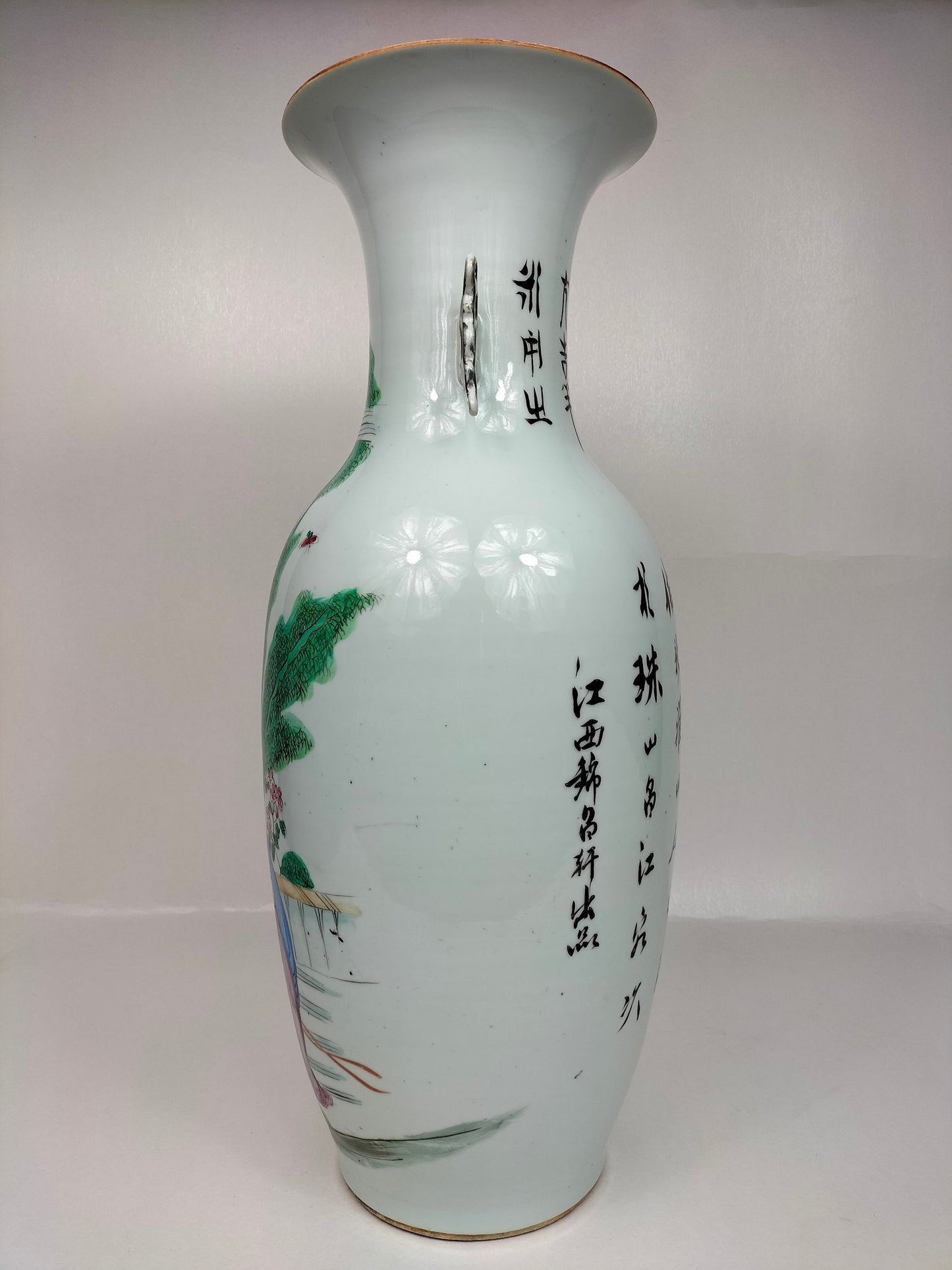 Grande vaso chinês antigo com cena de jardim // Período da República (1912-1949) #6