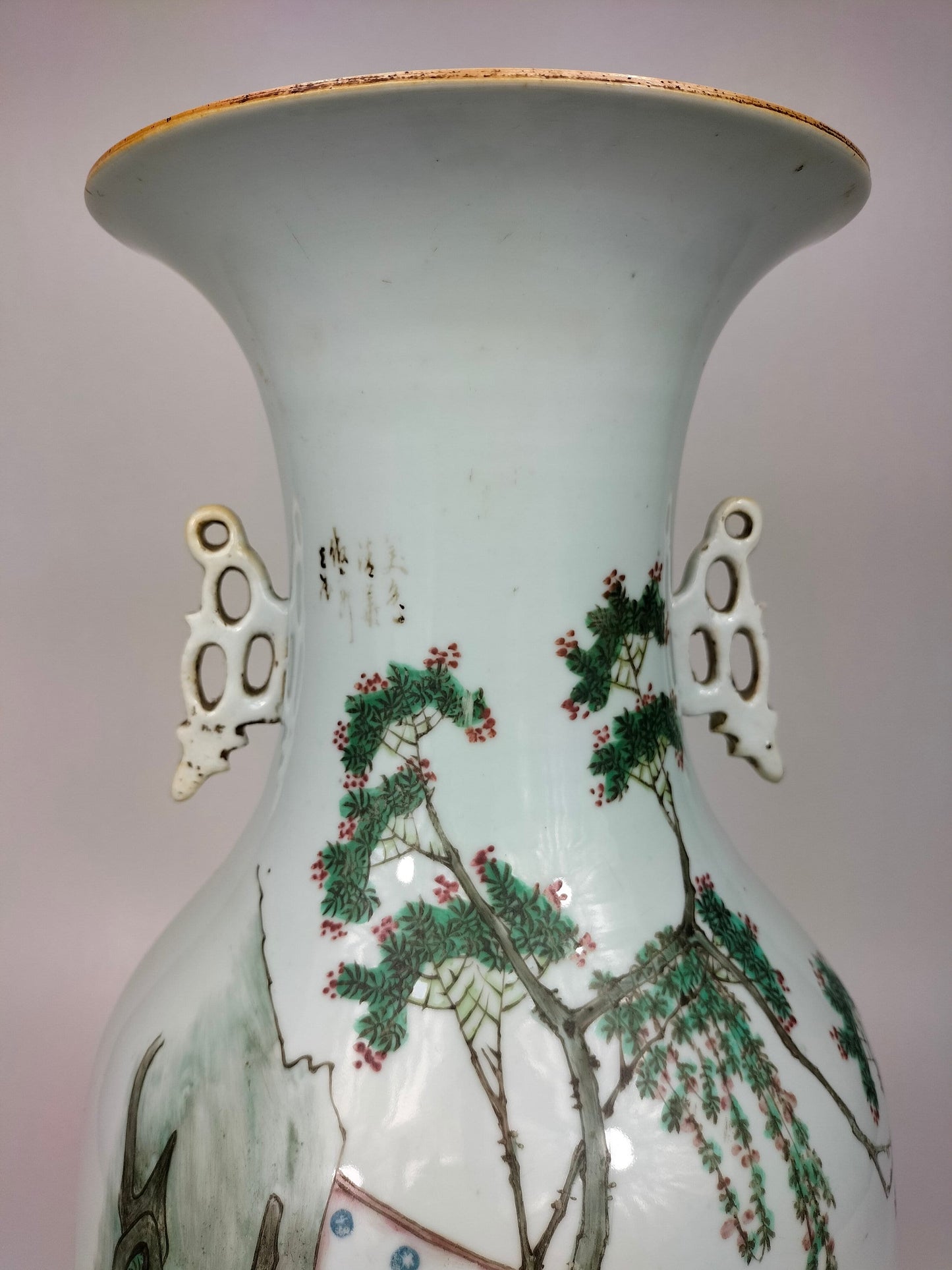 Grande vaso chinês antigo com cena de jardim // Período da República (1912-1949) #2