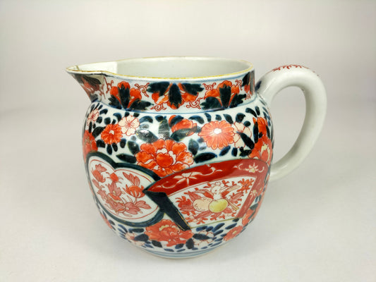 饰有花卉图案的大型古董日本 imari 水罐 // 明治时期 - 19 世纪