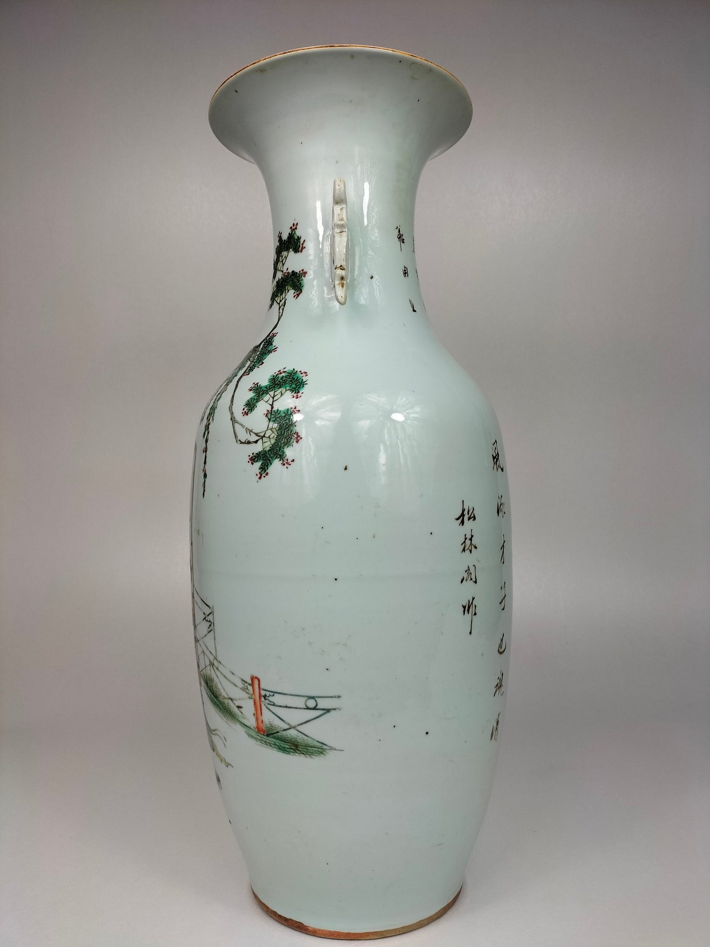 带有花园场景的大型古董中国花瓶 // 民国时期 (1912-1949) #2